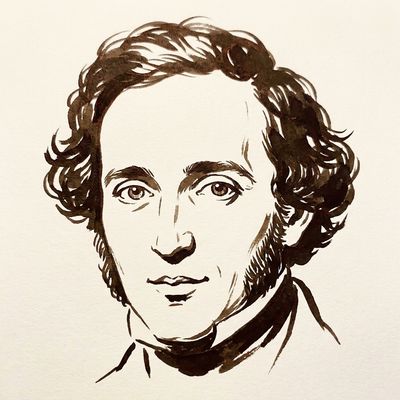 Felix Mendelssohn portrait