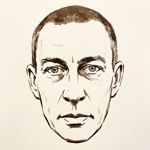 Sergei Rachmaninoff portrait